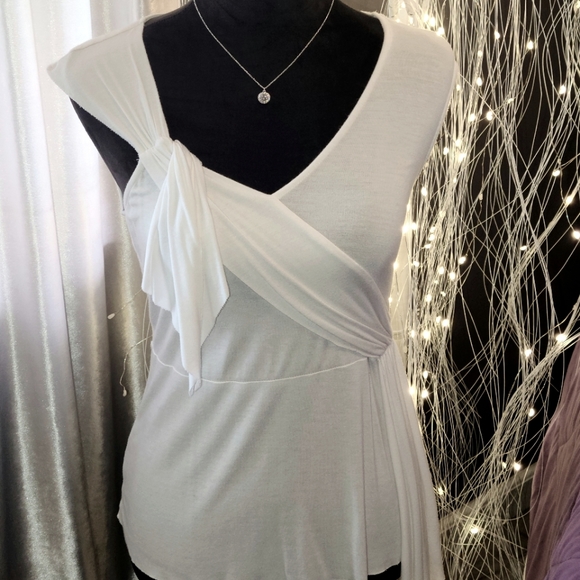Cato Tops - Cato White Draped Top